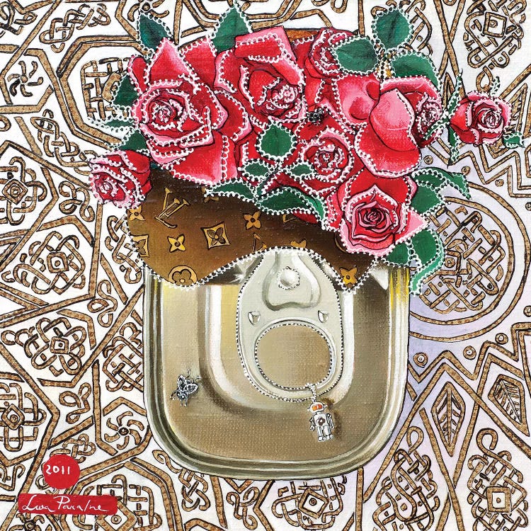 Tin Box With Roses