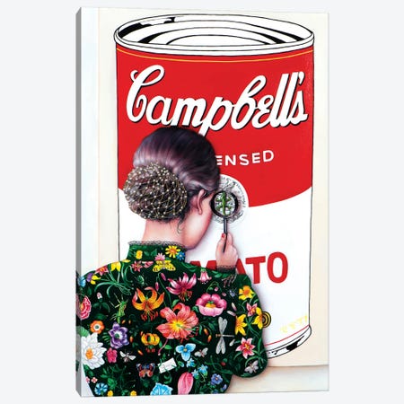 Warhol's Art Lover Canvas Print #LPF86} by Liva Pakalne Fanelli Canvas Art