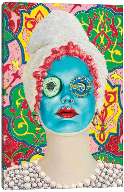 Beauty Mask With Russian Caviar Canvas Art Print - Liva Pakalne Fanelli