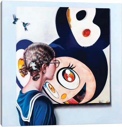 Murakami Art Lover Canvas Art Print - Life Imitates Art