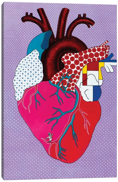 Pop HeArt Canvas Art Print - Heart Art