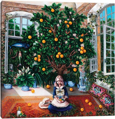 Orange Tree Canvas Art Print - Liva Pakalne Fanelli