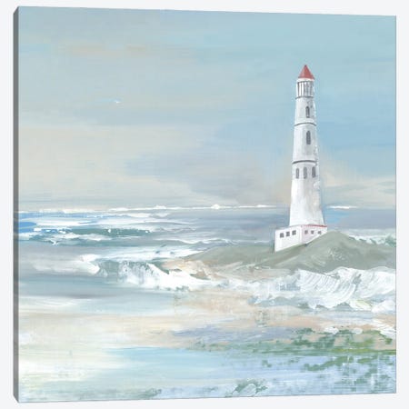 Blue Ocean Lighthouse Canvas Print #LPI14} by Lera Canvas Artwork