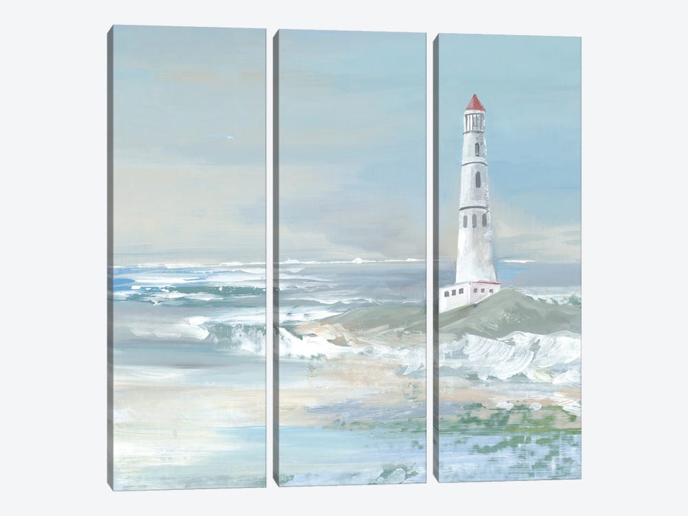 Blue Ocean Lighthouse by Lera 3-piece Canvas Art Print