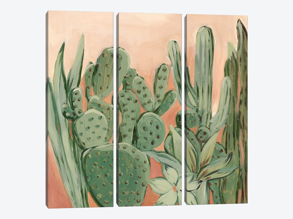 Cactus Heat by Lera 3-piece Canvas Art Print