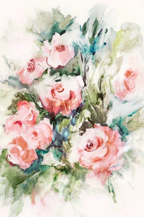 Fresh Pink Florals I by Lera wall art