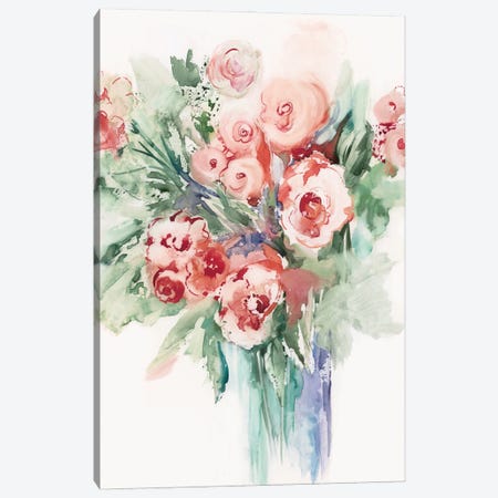 Roses In A Vase II Canvas Print #LPI35} by Lera Canvas Artwork