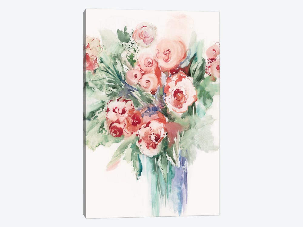 Roses In A Vase II by Lera 1-piece Canvas Artwork