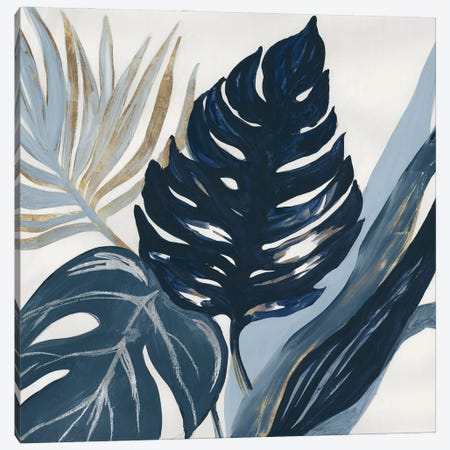 Blue Palms Canvas Print #LPI37} by Lera Canvas Wall Art