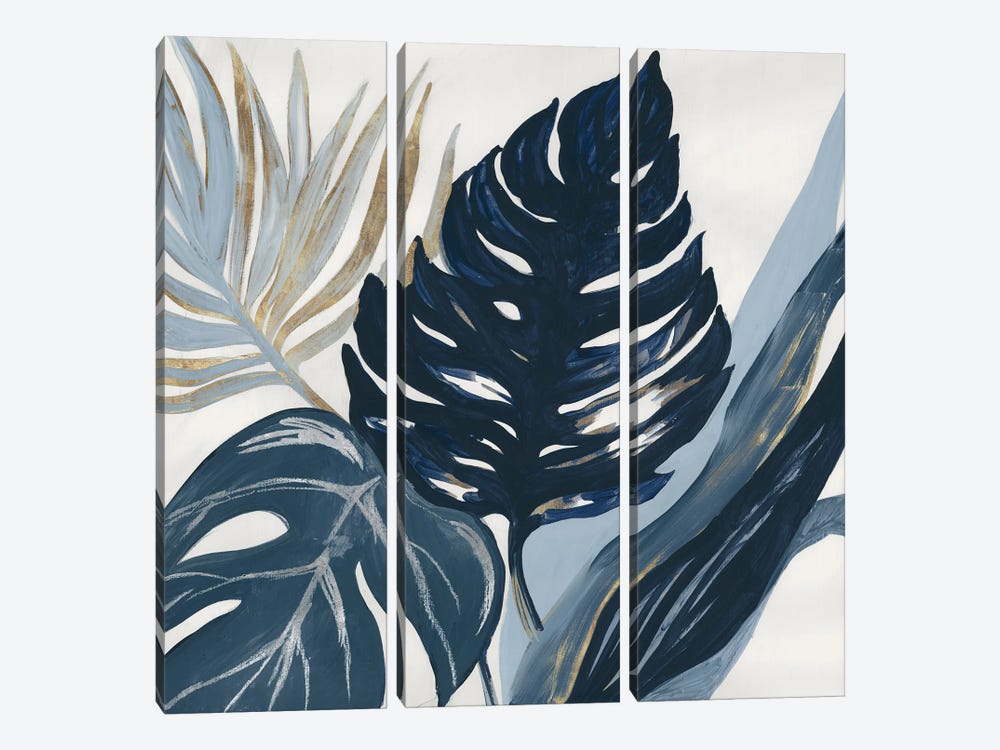 Blue Palms by Lera 3-piece Canvas Wall Art