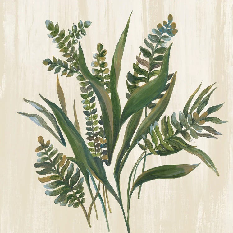 Vibrant Greenery On Neutral Canvas