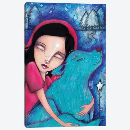 Little Red Riding Hood Wolf Canvas Print #LPR118} by Tamara Laporte Canvas Artwork