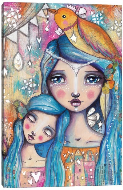 Mother And Daughter Canvas Art Print - Unconditional Love