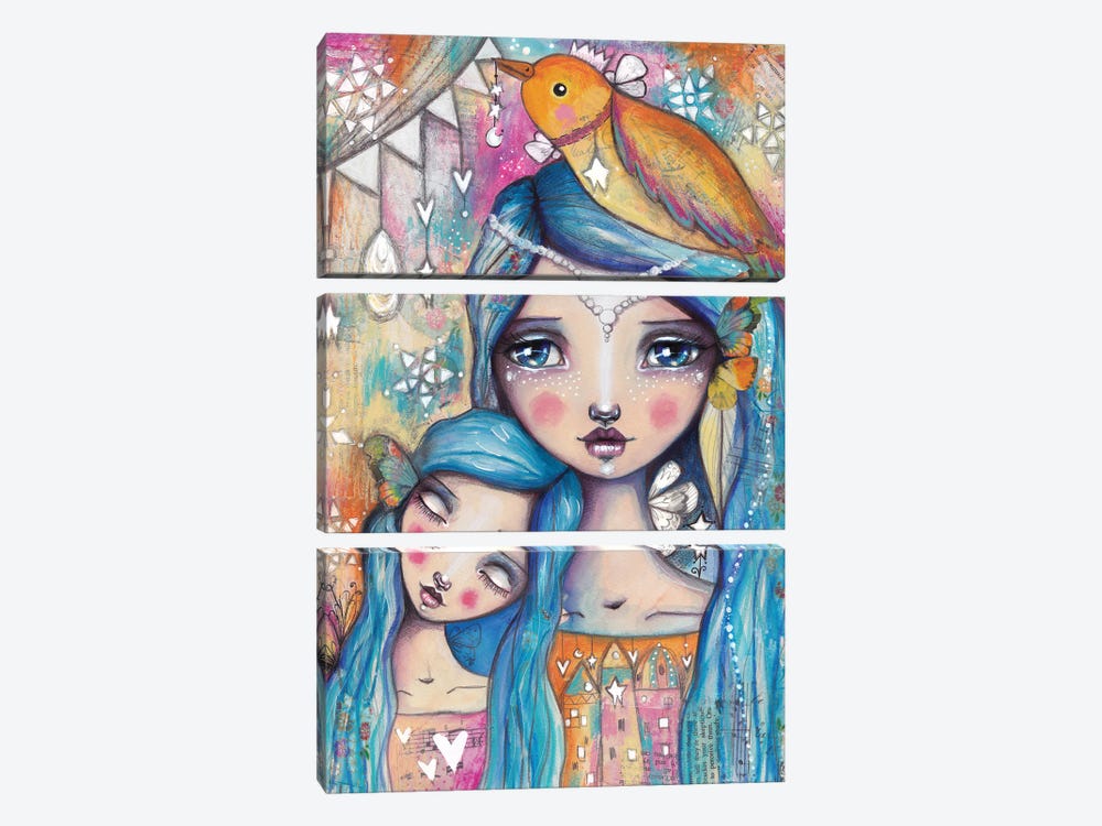Mother And Daughter by Tamara Laporte 3-piece Canvas Wall Art