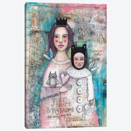 Mother Daughter Canvas Print #LPR131} by Tamara Laporte Canvas Artwork