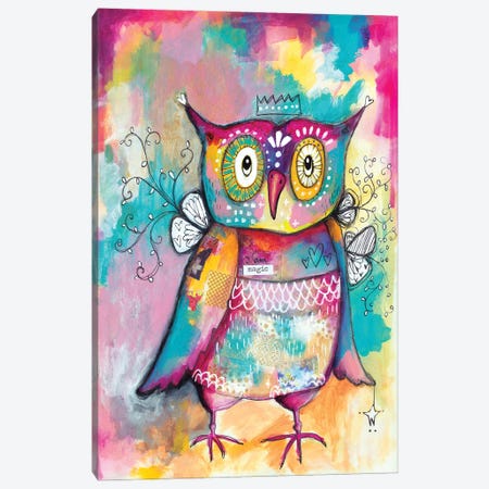 Owl Of Wisdom Canvas Print #LPR140} by Tamara Laporte Canvas Art Print
