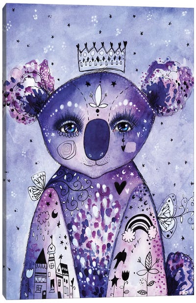 Quirky Koala Canvas Art Print - Koala Art