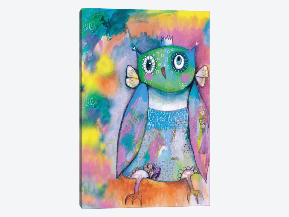 Quirky Owl by Tamara Laporte 1-piece Canvas Wall Art