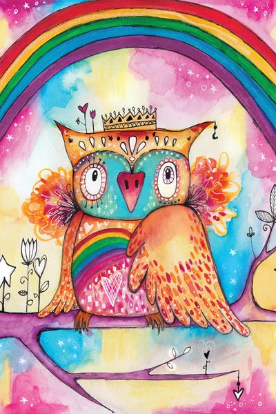 Kids Fantasy Art: Rainbow Bird by Tamara Laporte