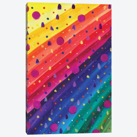 Rainbow Confetti Canvas Print #LPR164} by Tamara Laporte Canvas Art