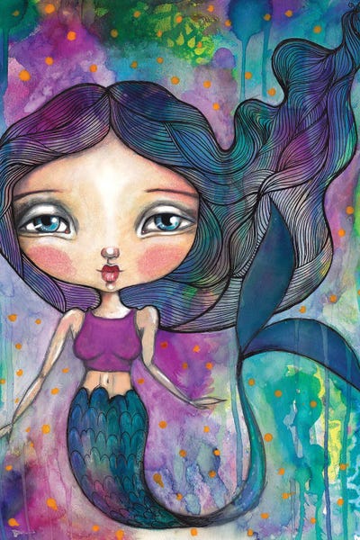 Rainbow Mermaid by Tamara Laporte art print