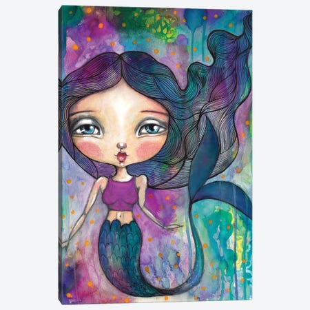 Rainbow Mermaid Canvas Print #LPR165} by Tamara Laporte Canvas Wall Art