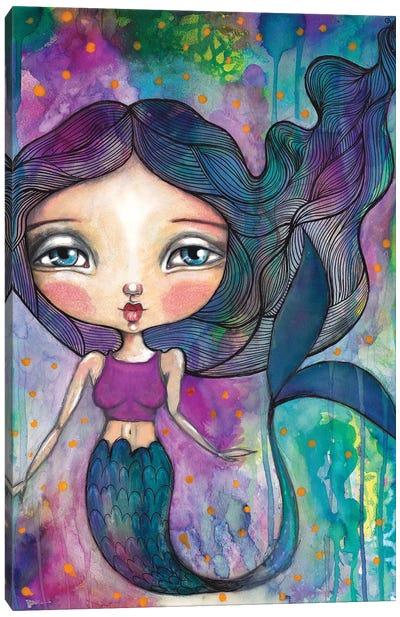 Rainbow Mermaid Canvas Art Print - Tamara Laporte