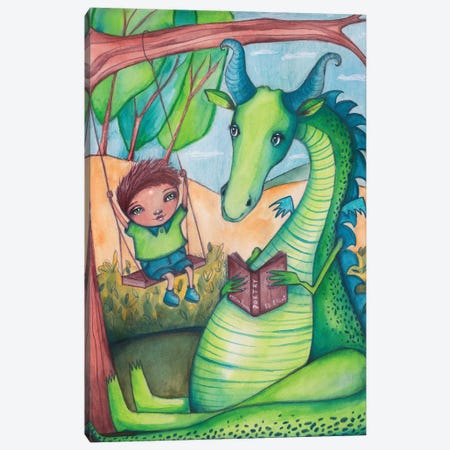 Reluctant Dragon Canvas Print #LPR168} by Tamara Laporte Canvas Art Print