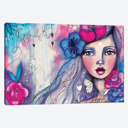 She Blooms I Canvas Print #LPR173} by Tamara Laporte Canvas Wall Art