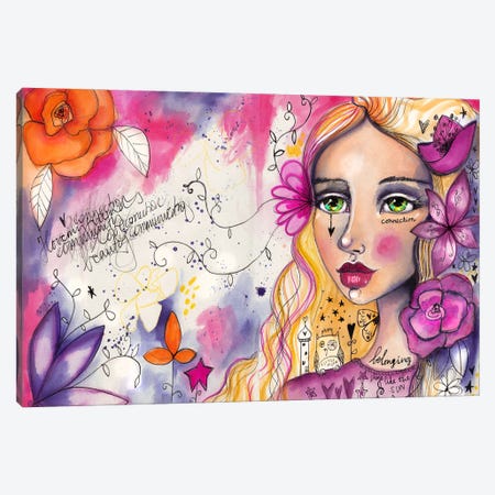 She Blooms II Canvas Print #LPR174} by Tamara Laporte Art Print