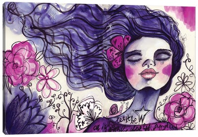 She Blooms VII Canvas Art Print - Lotus Art