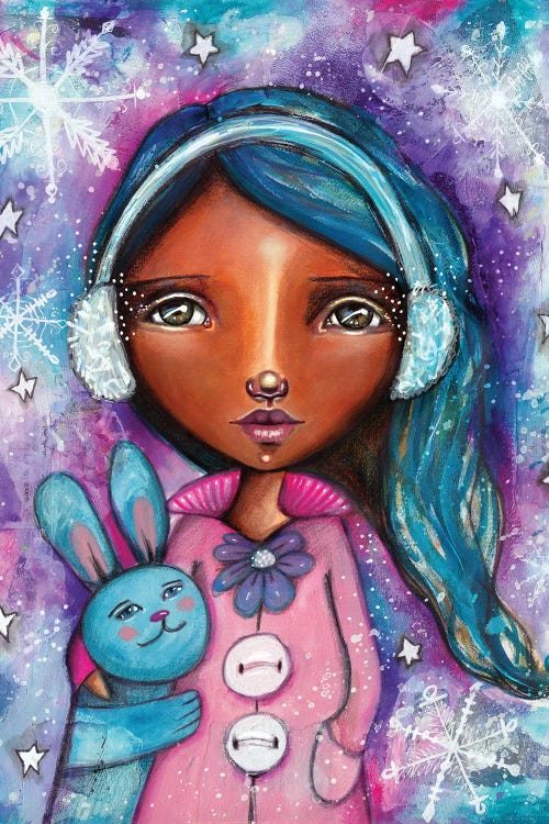 Snow Princess With Bunny by Tamara Laporte wall art