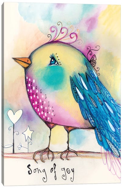 Song Bird Canvas Art Print - Happiness Art