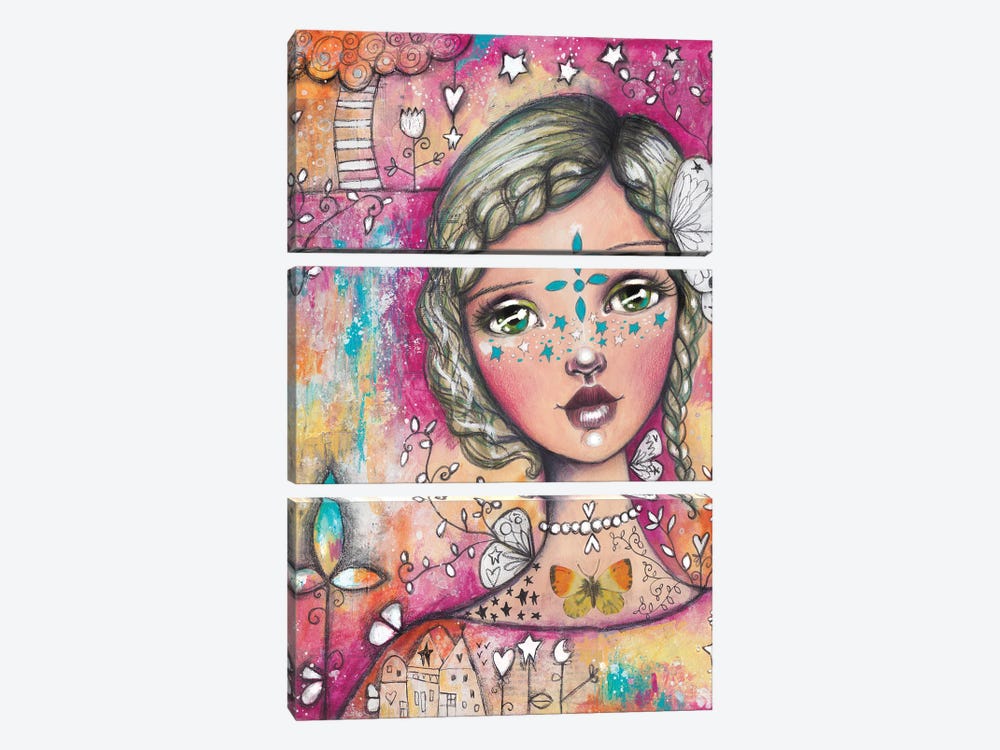 Star Girl II by Tamara Laporte 3-piece Canvas Wall Art