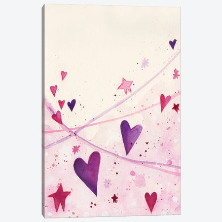 Stars Hearts Canvas Print #LPR197} by Tamara Laporte Art Print
