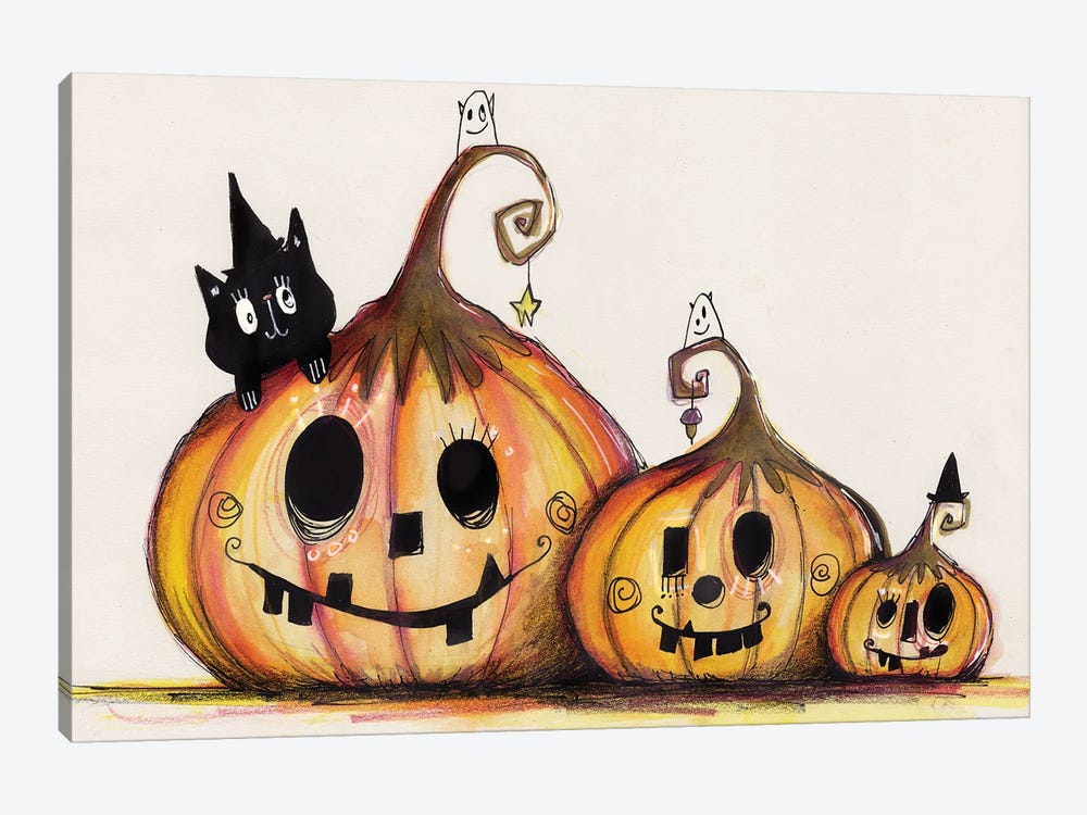 3 Pumpkins by Tamara Laporte 1-piece Canvas Artwork