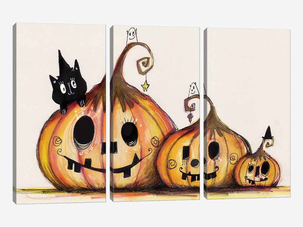 3 Pumpkins by Tamara Laporte 3-piece Canvas Artwork