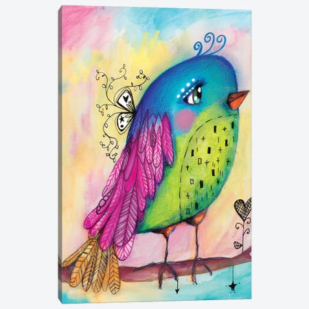 Sweet Bird Canvas Print #LPR208} by Tamara Laporte Canvas Artwork