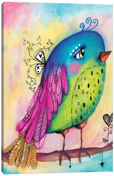 Sweet Bird Canvas Art Print - Tamara Laporte
