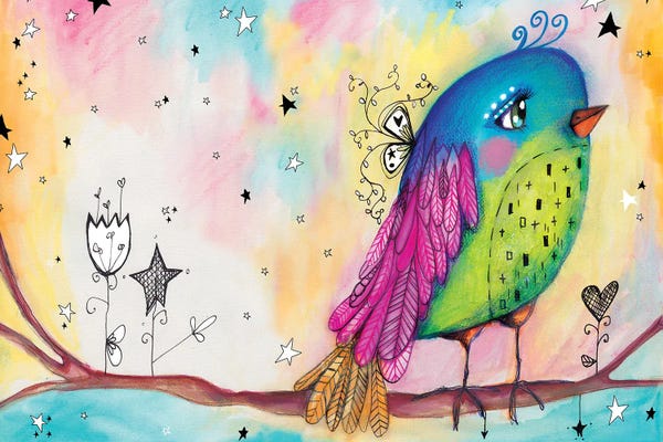 Butterflies: Sweet Bird With Stars by Tamara Laporte