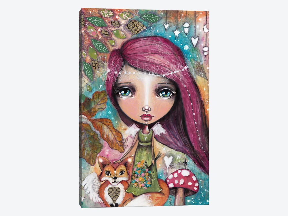 Autumn Fairy With Fox by Tamara Laporte 1-piece Canvas Artwork