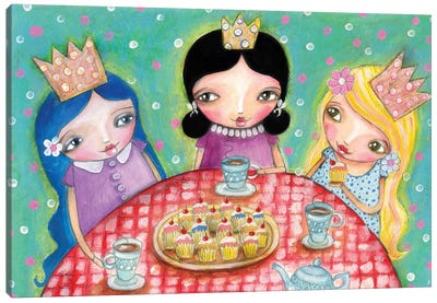Tea Party Canvas Art Print - Cake & Cupcake Art
