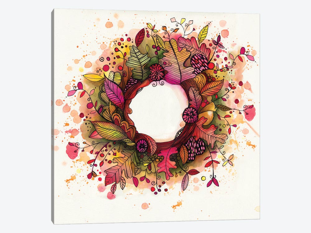 Autumn Wreath by Tamara Laporte 1-piece Art Print