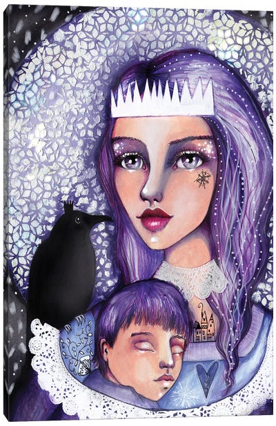 The Snow Queen Canvas Art Print - Crow Art