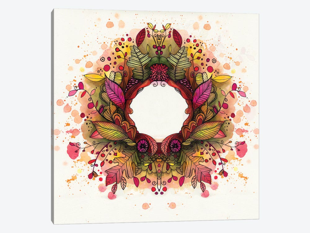 Autumn Wreath by Tamara Laporte 1-piece Canvas Wall Art
