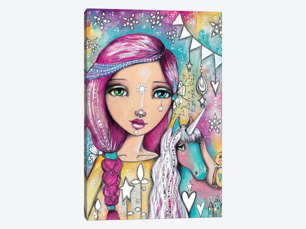 Unicorn Girl by Tamara Laporte 1-piece Canvas Artwork