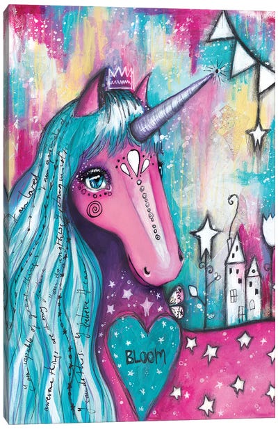 Unicorn Love Canvas Art Print - Unicorn Art