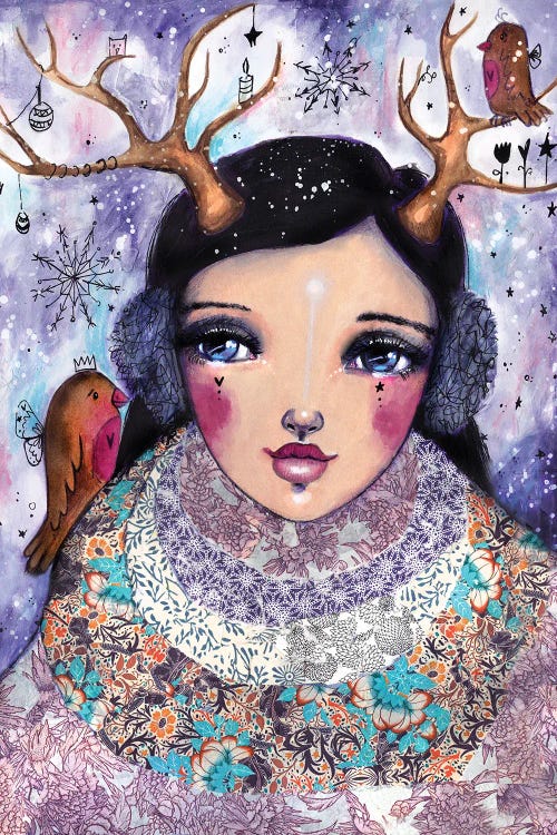 Winter Girl Canvas Art by Tamara Laporte | iCanvas