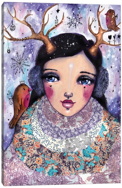 Winter Girl Canvas Art Print - Tamara Laporte