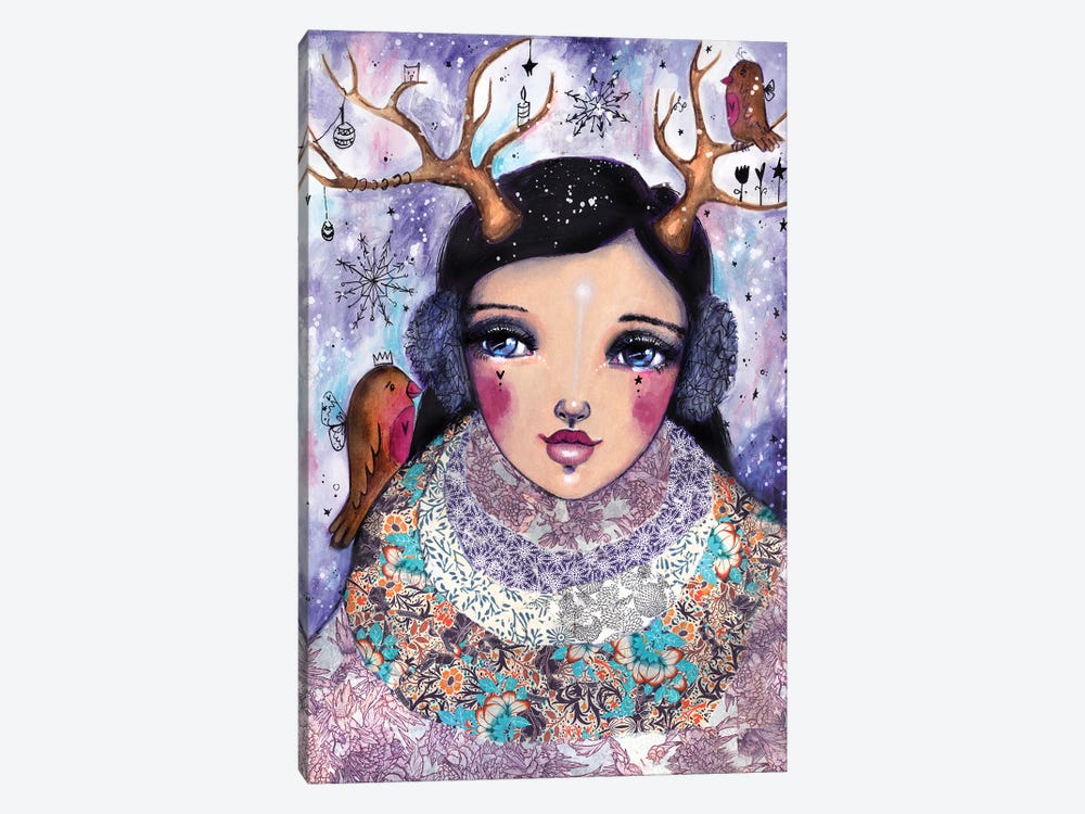 Winter Girl 1-piece Canvas Print